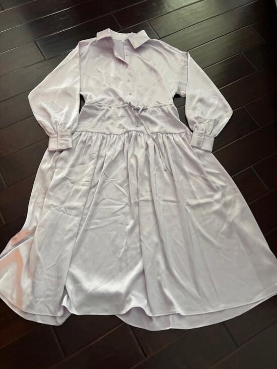 VENUS Dresses & Skirts - Venus medium lilac long sleeve collared dress Size Medium